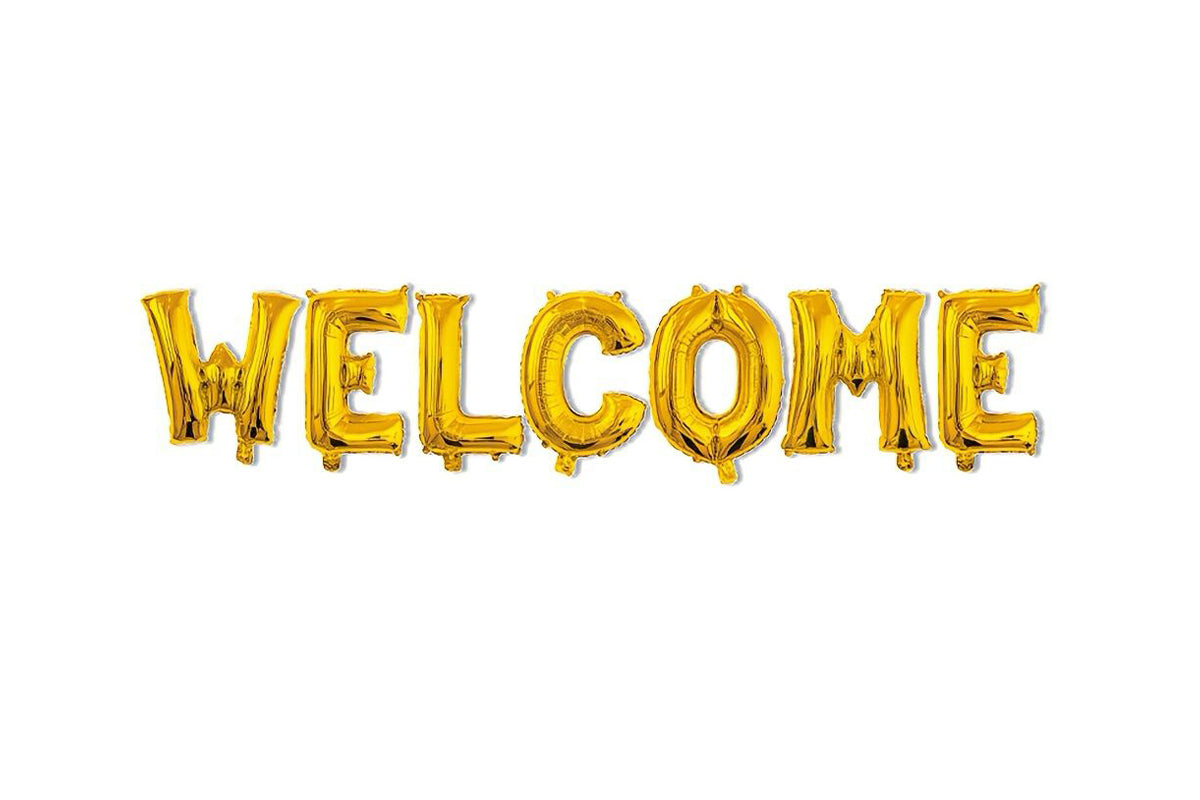 Gold Welcome Balloon