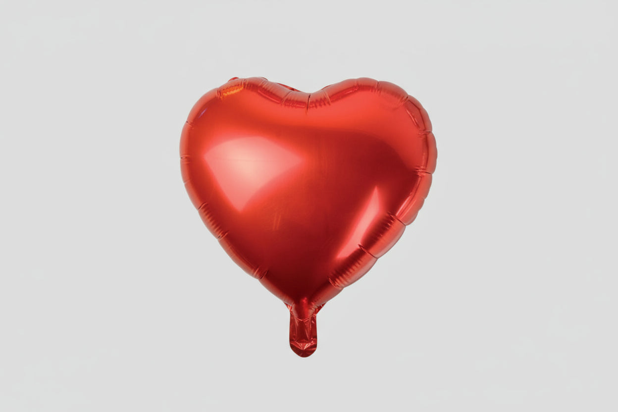 Red heart-shaped balloon