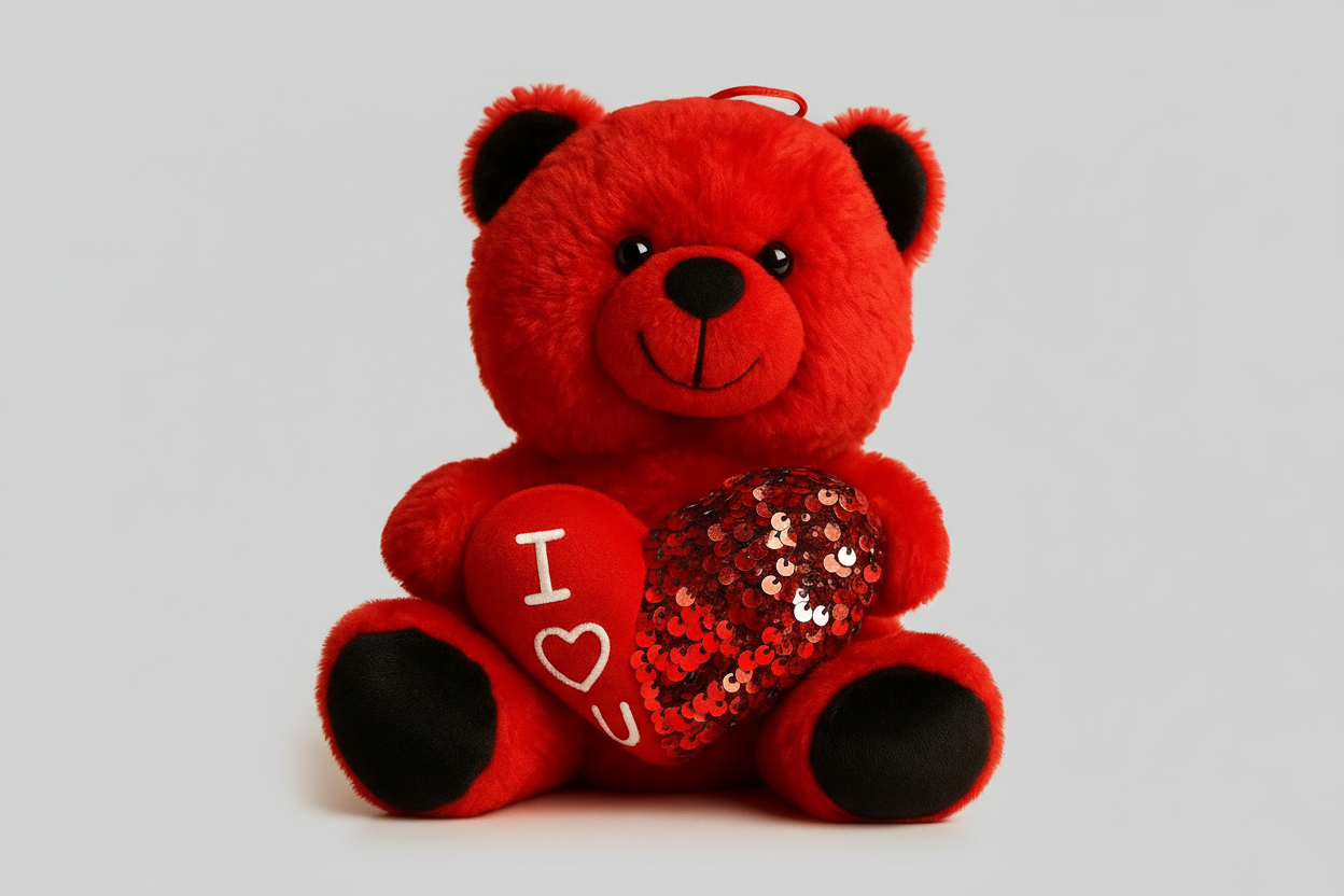 Enhanced red teddy bear