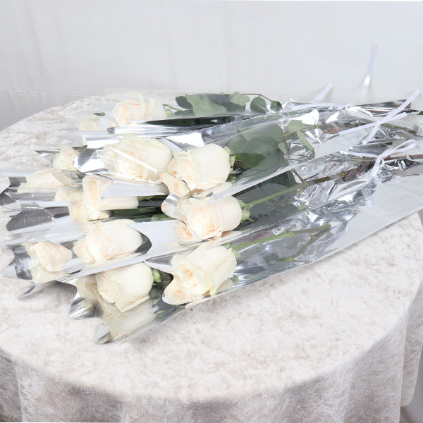 20 Single White Roses