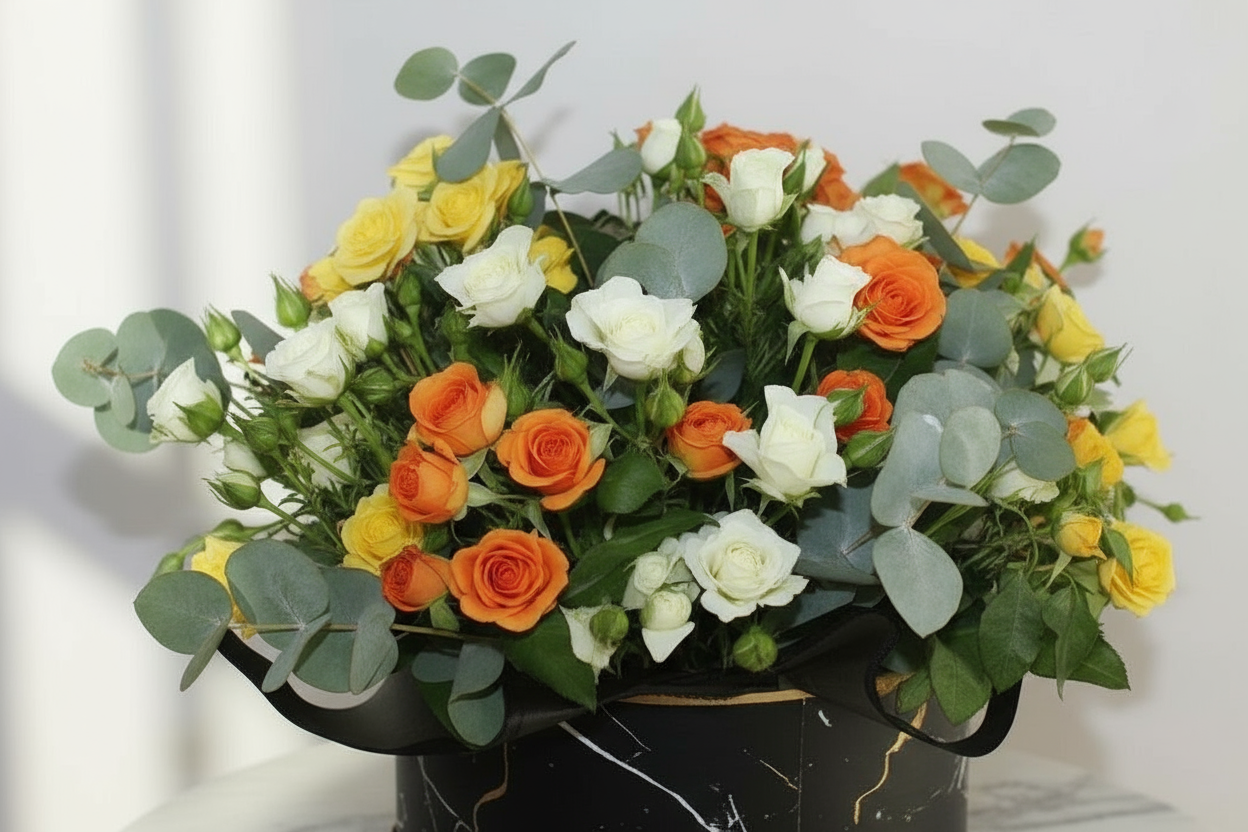 Mixed Baby Roses Detail