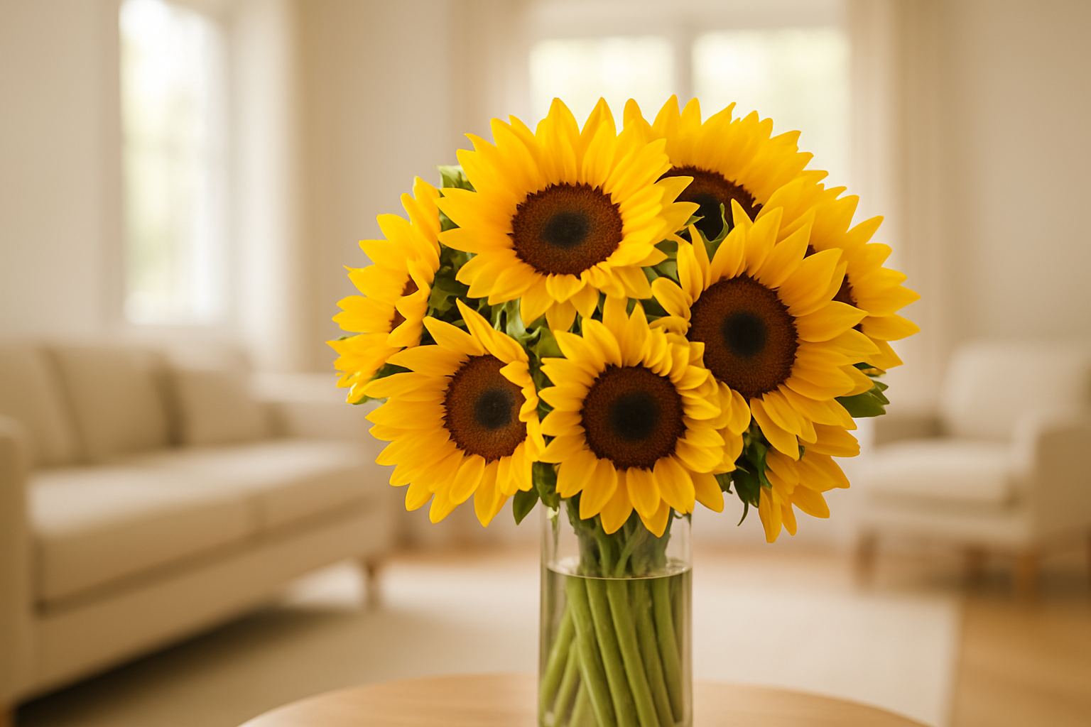 Sunflower Bouquet - Living Room Background 2