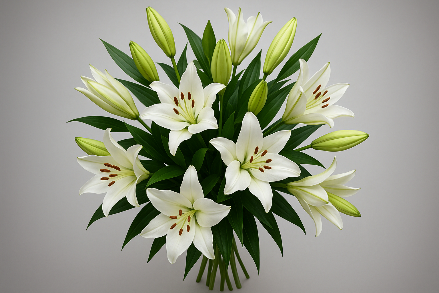 Three more angles of lily arrangement