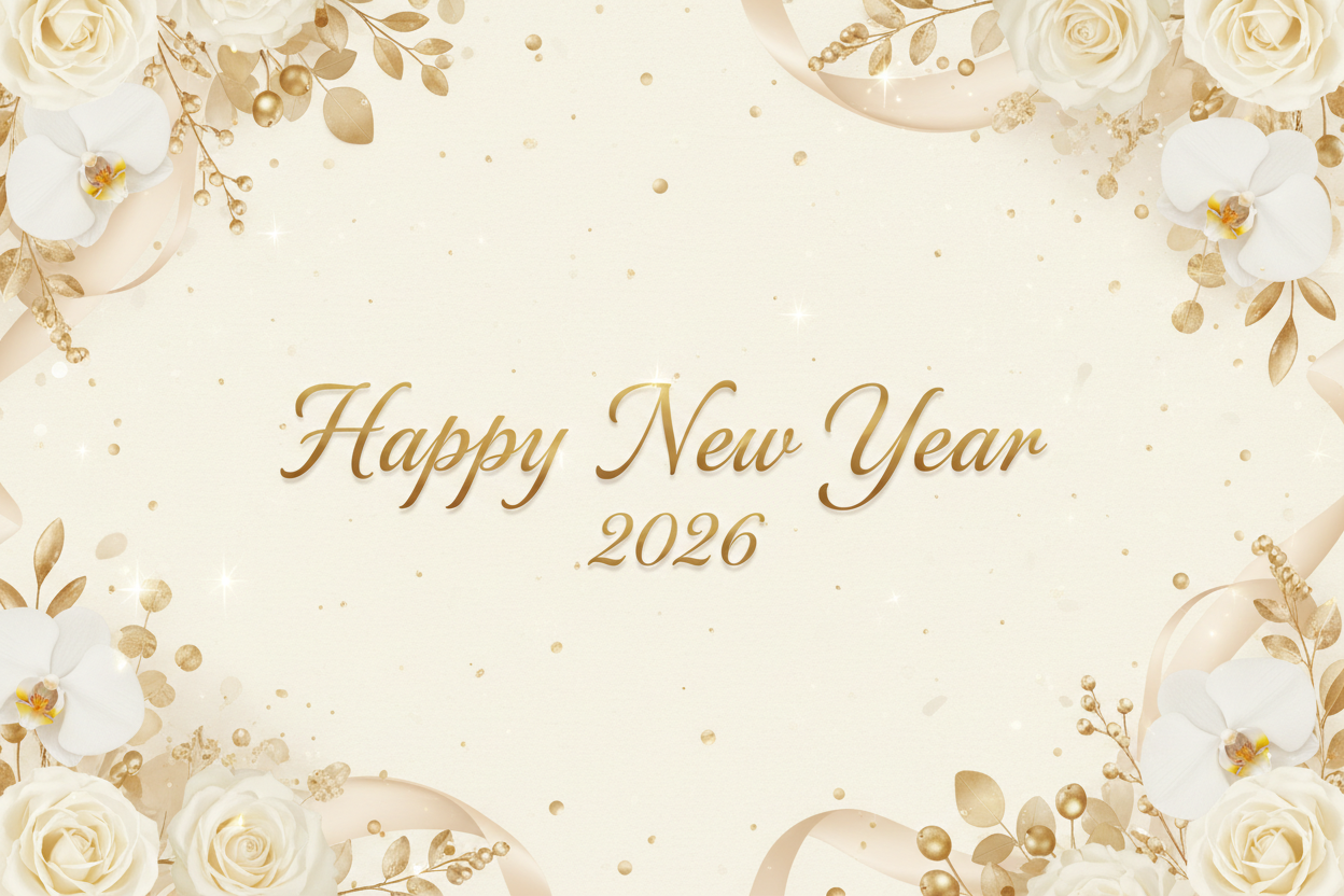Happy New Year 2026 Flower Collection