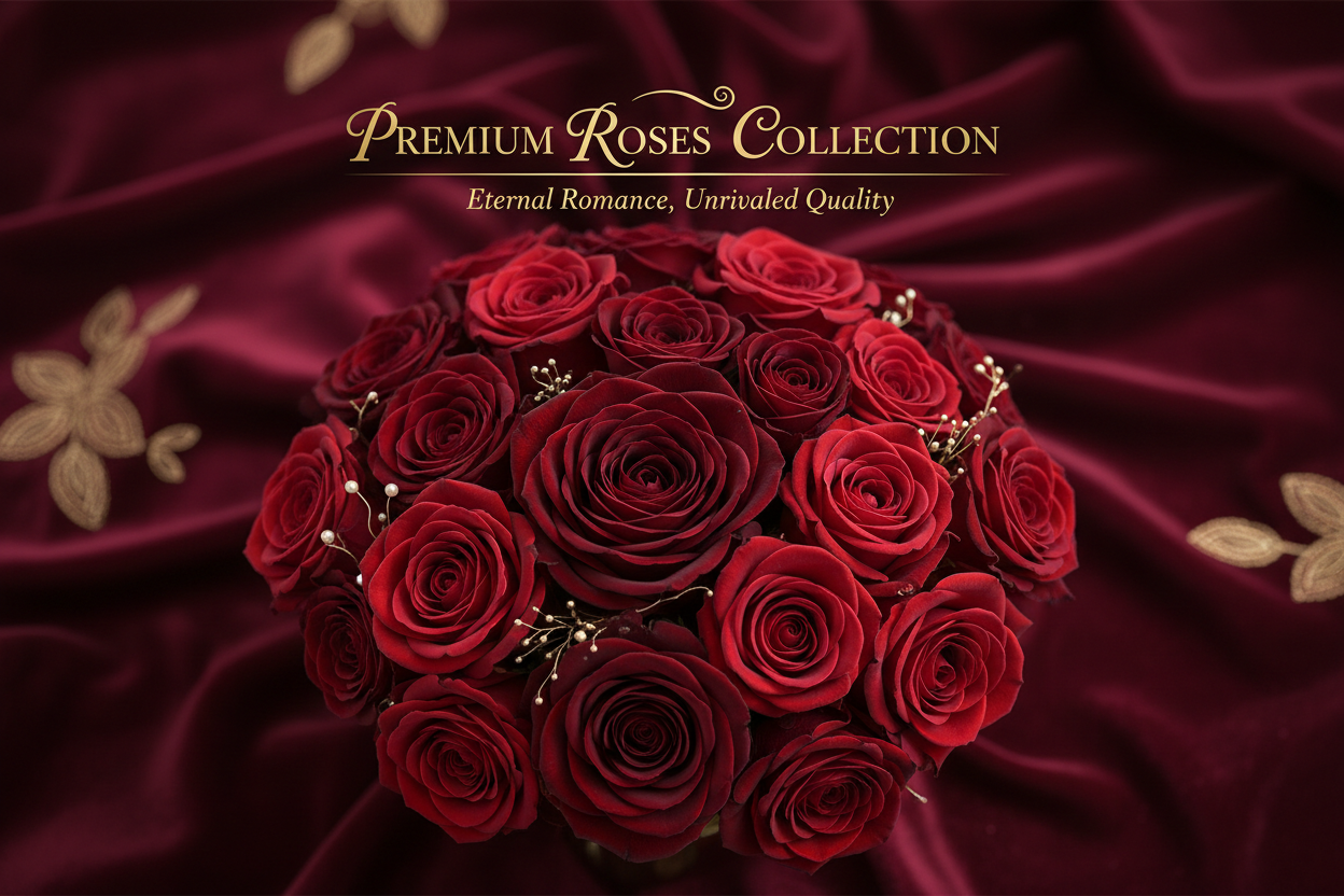 Send Luxury Roses bouquet featuring vibrant red roses elegantly arranged for any special occasion