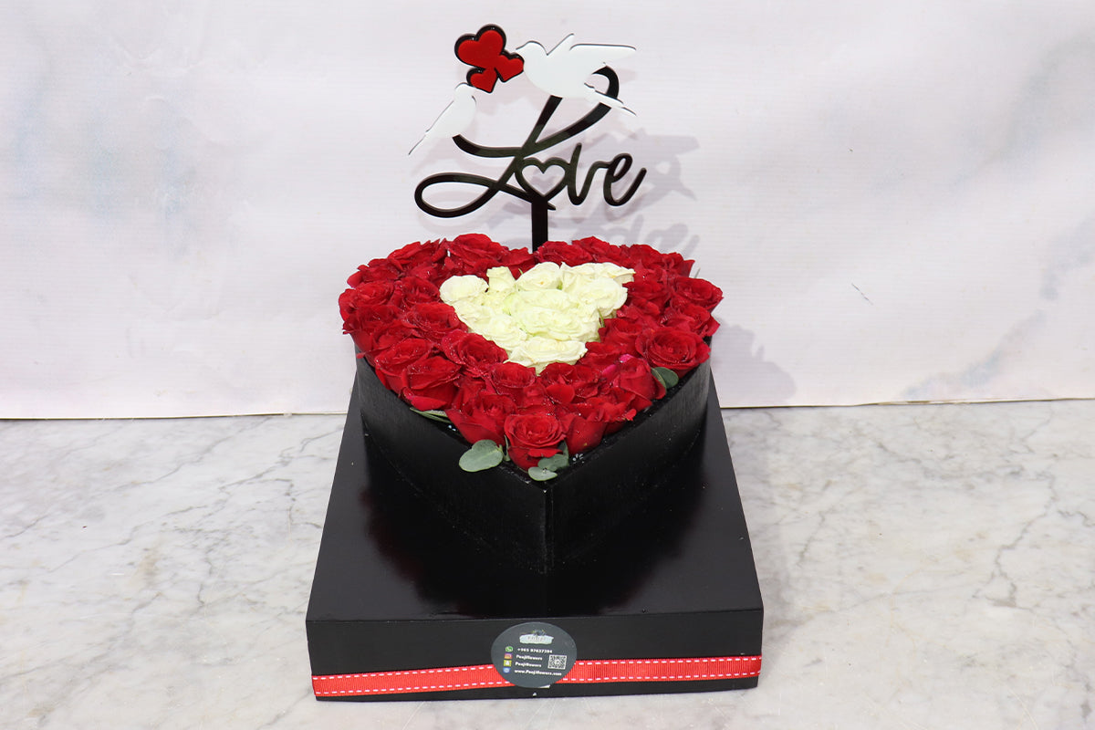 Love heart red baby roses