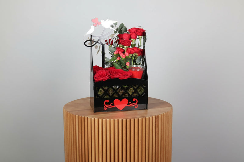 Acrylic Bag With Candle — same-day flower delivery in Kuwait