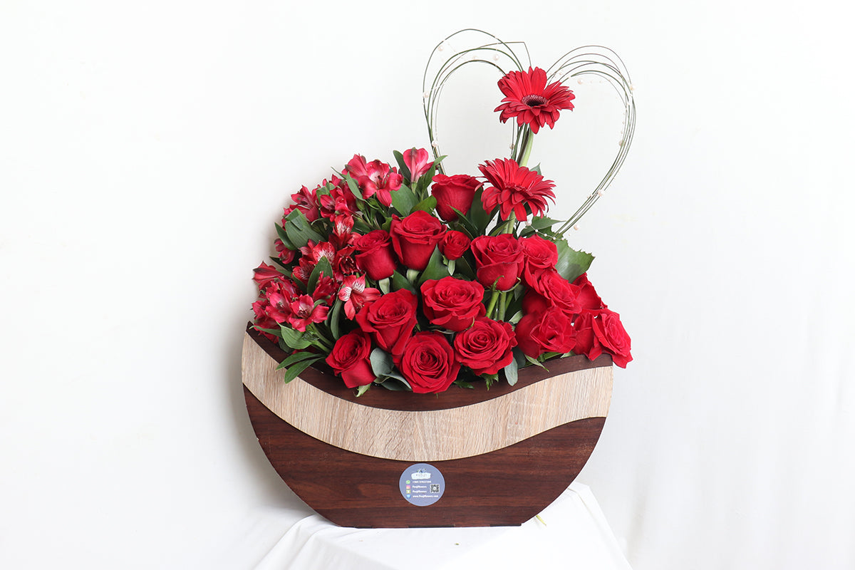 Acrylic Stand valentine flowers