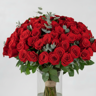 100 Red Roses Vase Variation 2
