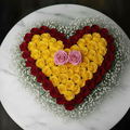 Yellow Romantic Heart flowers