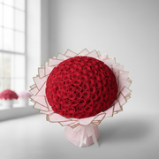 200 Red Roses Angled View - Luxury Bouquet Kuwait