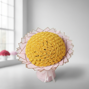 200 Yellow Roses Angled View - Luxury Bouquet Kuwait