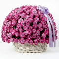 200 Purple Roses Basket