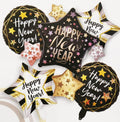 3 Star Happy New Year Balloons