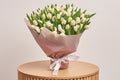 50Pcs white tulips bouquet