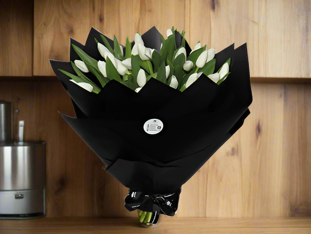 White Tulips 20 Pieces Bouquet
