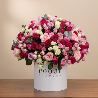 Luxury Mixed Roses Flower Box