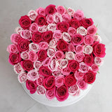 Blush Mixed Roses Luxury Flower Box — same-day flower delivery in Kuwait