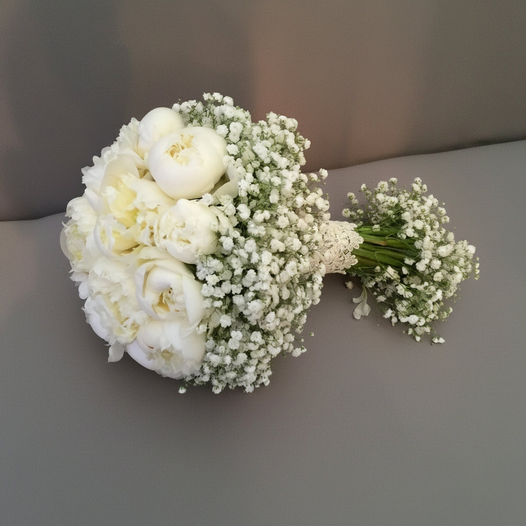 Bride Bouquet Peonies Gips