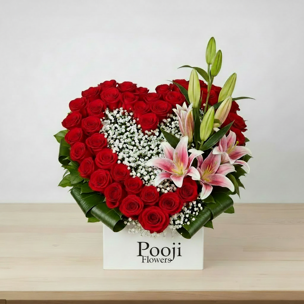 Luxury Heart Shaped Roses