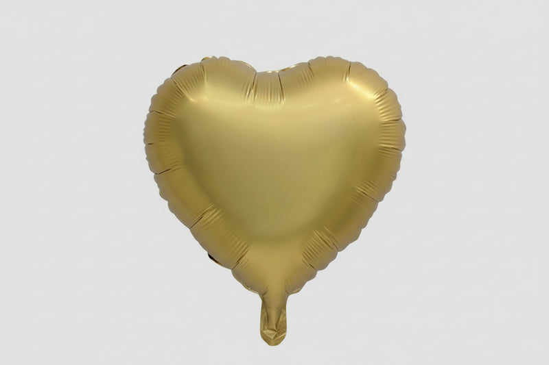 Gold heart-shaped balloon