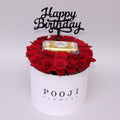 Happy Birthday Red Roses Flower Box With Chocolates