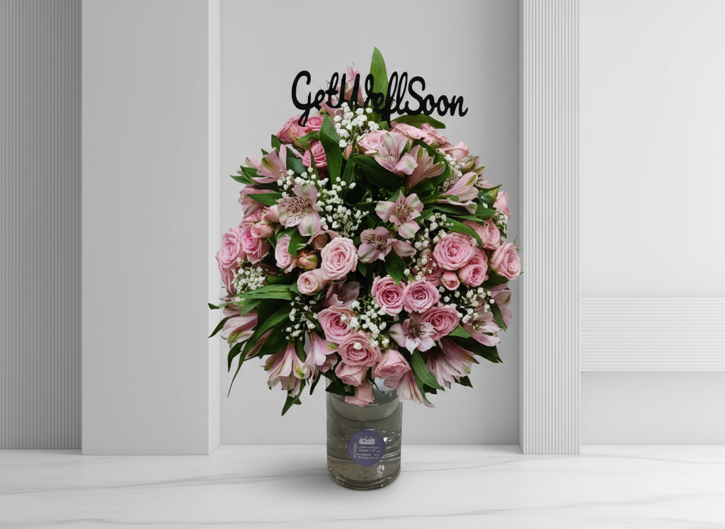 Healing Wishes Pink Rose Bouquet