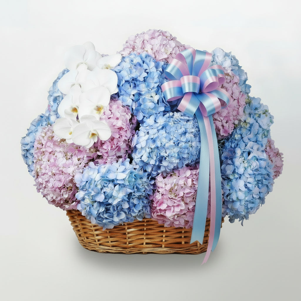 Hydrangea & Orchid Luxury Basket