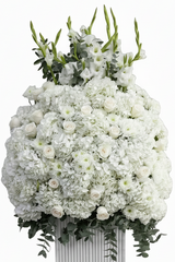 Premium White Stand Flowers - Premium Fresh Flowers & Gifts Delivery in Kuwait