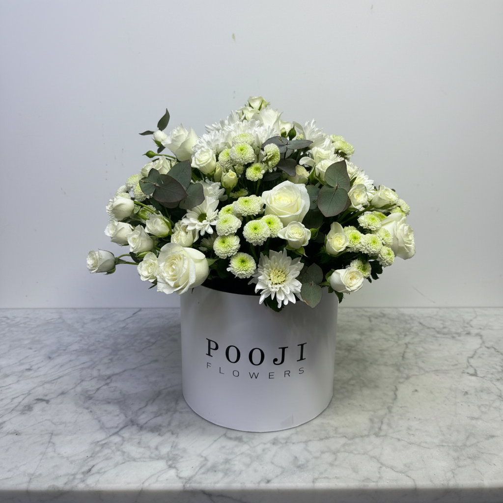 White mix flowes Box