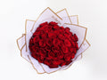 25 red roses hand bouquet