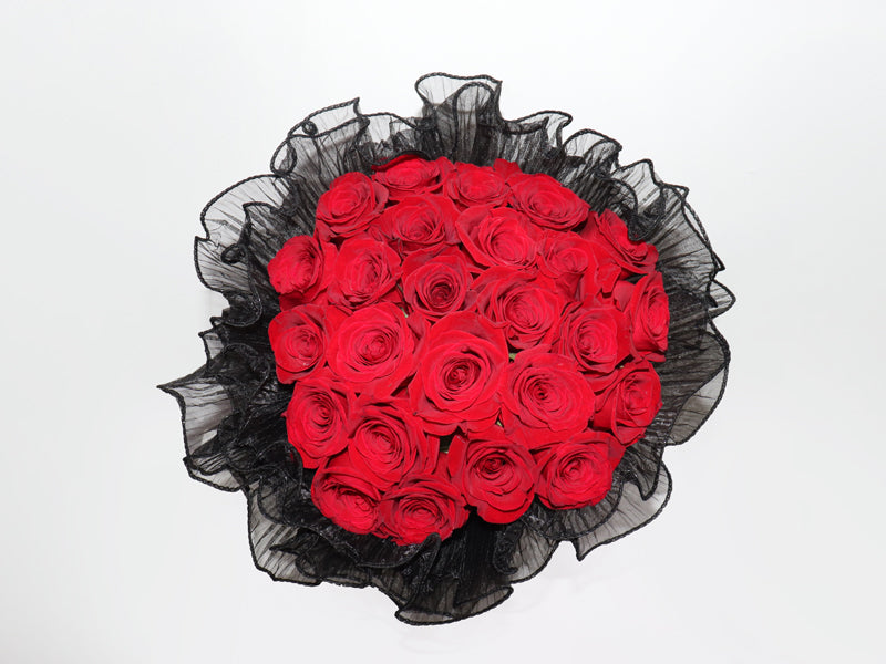 Hand Bouquet 25 Red Roses 06