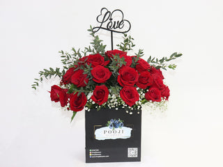 Love Pooji Box Arrangement