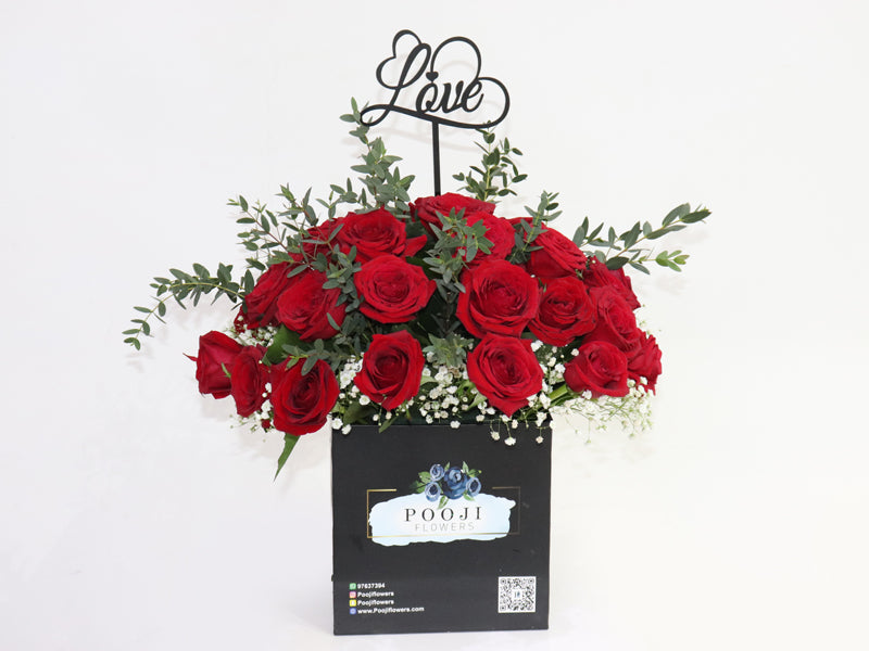 Love Pooji Box Arrangement