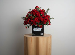 Pooji Box Red Flowers