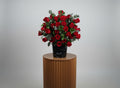 Black Marble Arrangement Red Roses