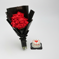 I Love You Red Roses Bouquet Kuwait With Cake