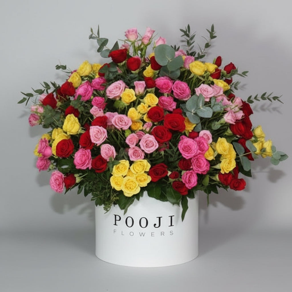 Luxury Mixed Roses in Flower Box