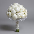 Luxury Peony Bridal Bouquet - Premium White & Blush Wedding Flowers