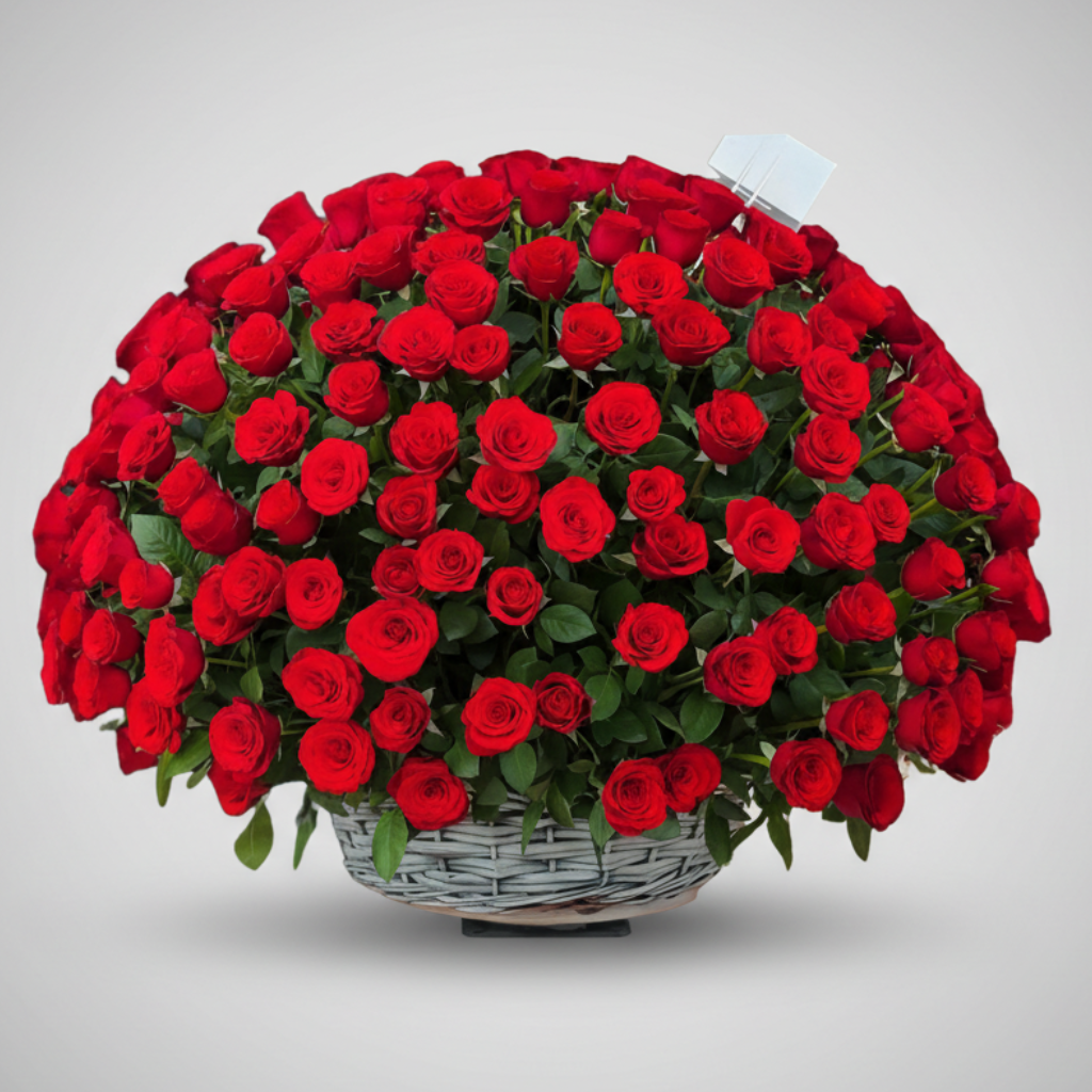 Luxury Red Rose Basket Kuwait