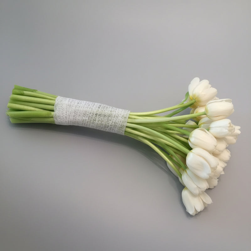 Luxury Tulip Bridal Bouquet - Premium White & Blush Arrangement