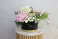 Mixed Flowers in Marble Flower Box