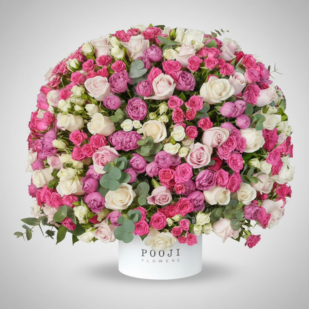 Mixed Roses Bloom Flower Box