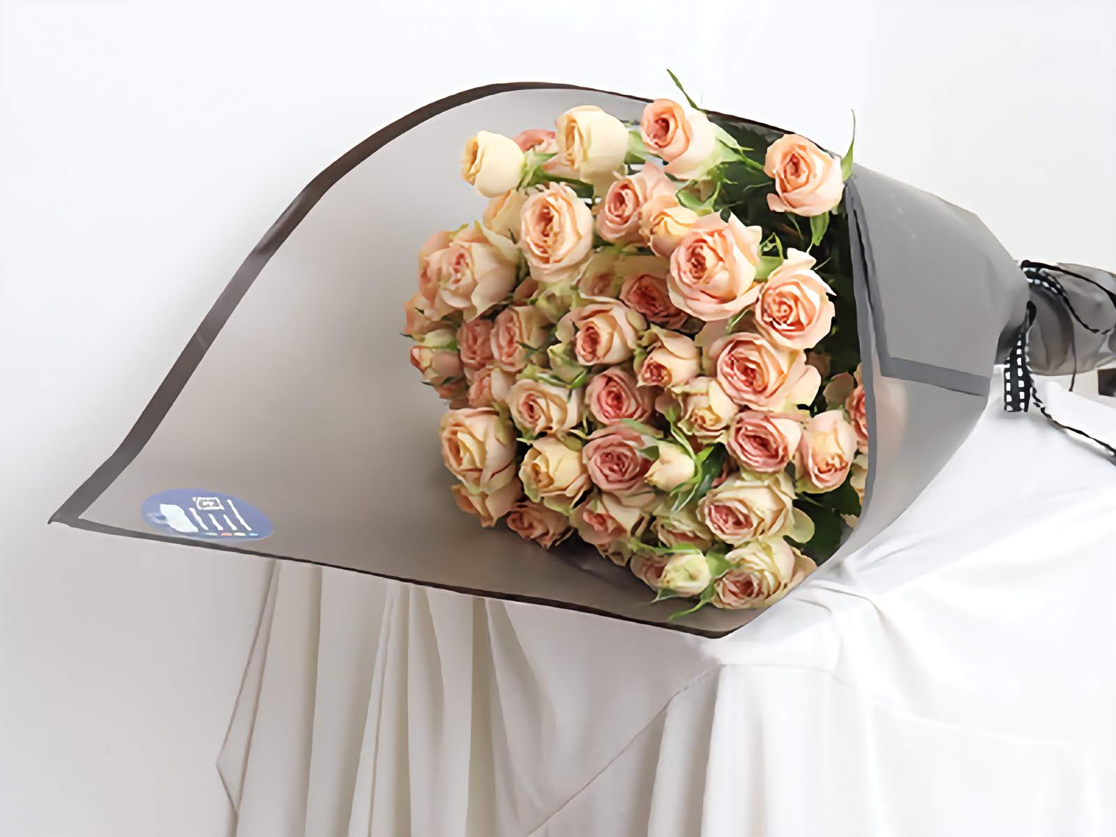 Peach Roses Hand Bouquet