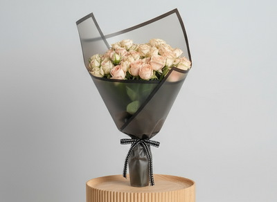 Peach Roses Hand Bouquet
