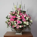 Pink Mix Arrangement with Lilies & Roses - Premium Flowers Kuwait