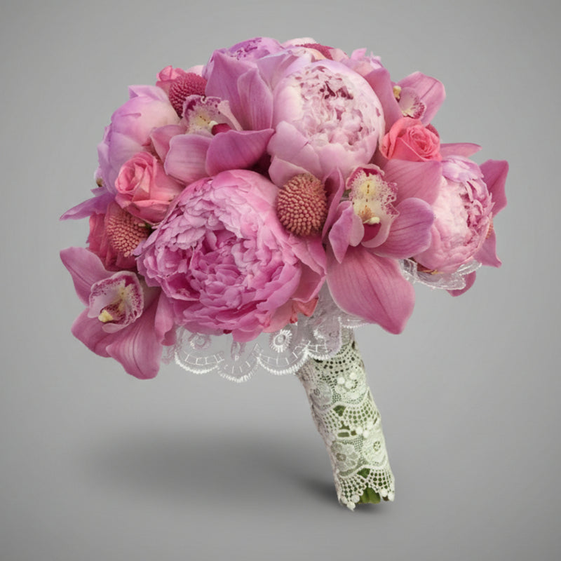 Pink Peony Bridal Bouquet — same-day flower delivery in Kuwait