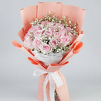 Pink Roses Bouquet 25 Pieces