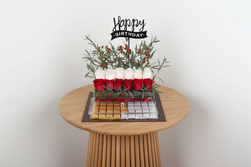 Premium Birthday Flower &amp; Chocolate Gift Set — same-day flower delivery in Kuwait