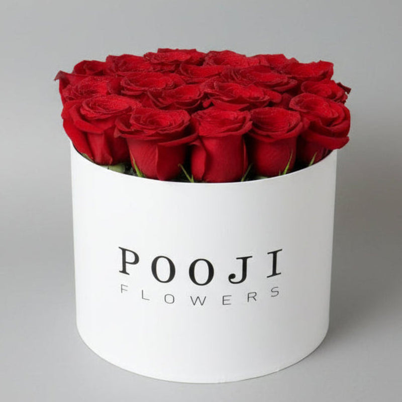 Premium Red Roses in Flower Box — same-day flower delivery in Kuwait
